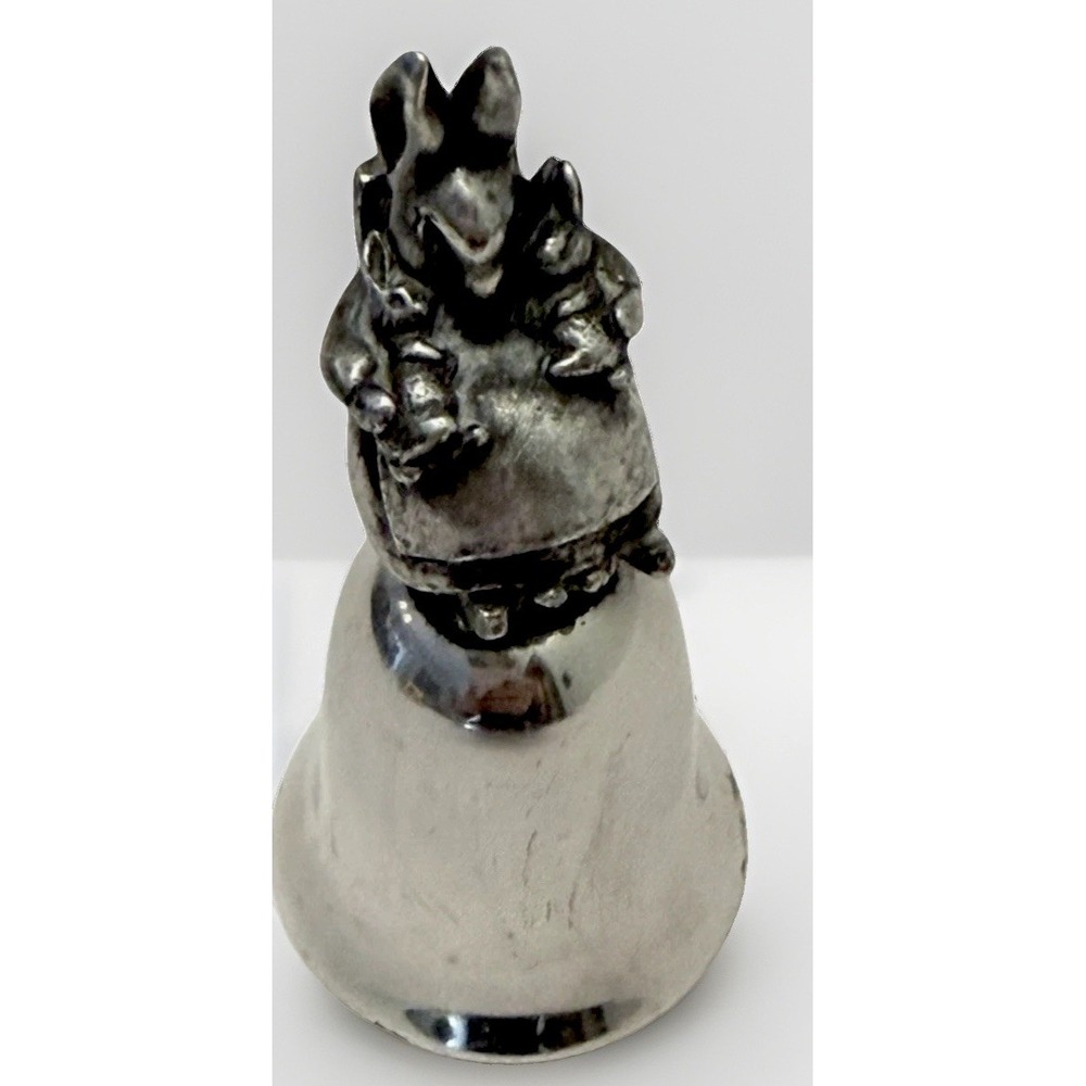 Beatrix Potter Bell NE Collector Rabbit Mini Mom Baby Staging Room Decor Silver